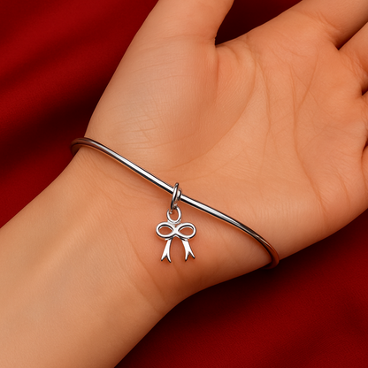 Modern Bow Charm Bracelet