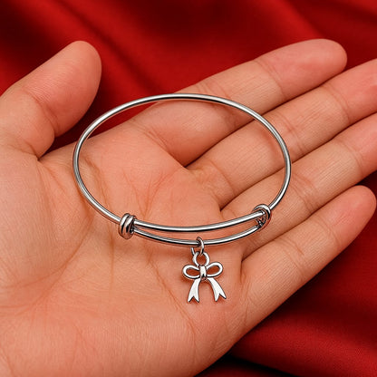 Modern Bow Charm Bracelet