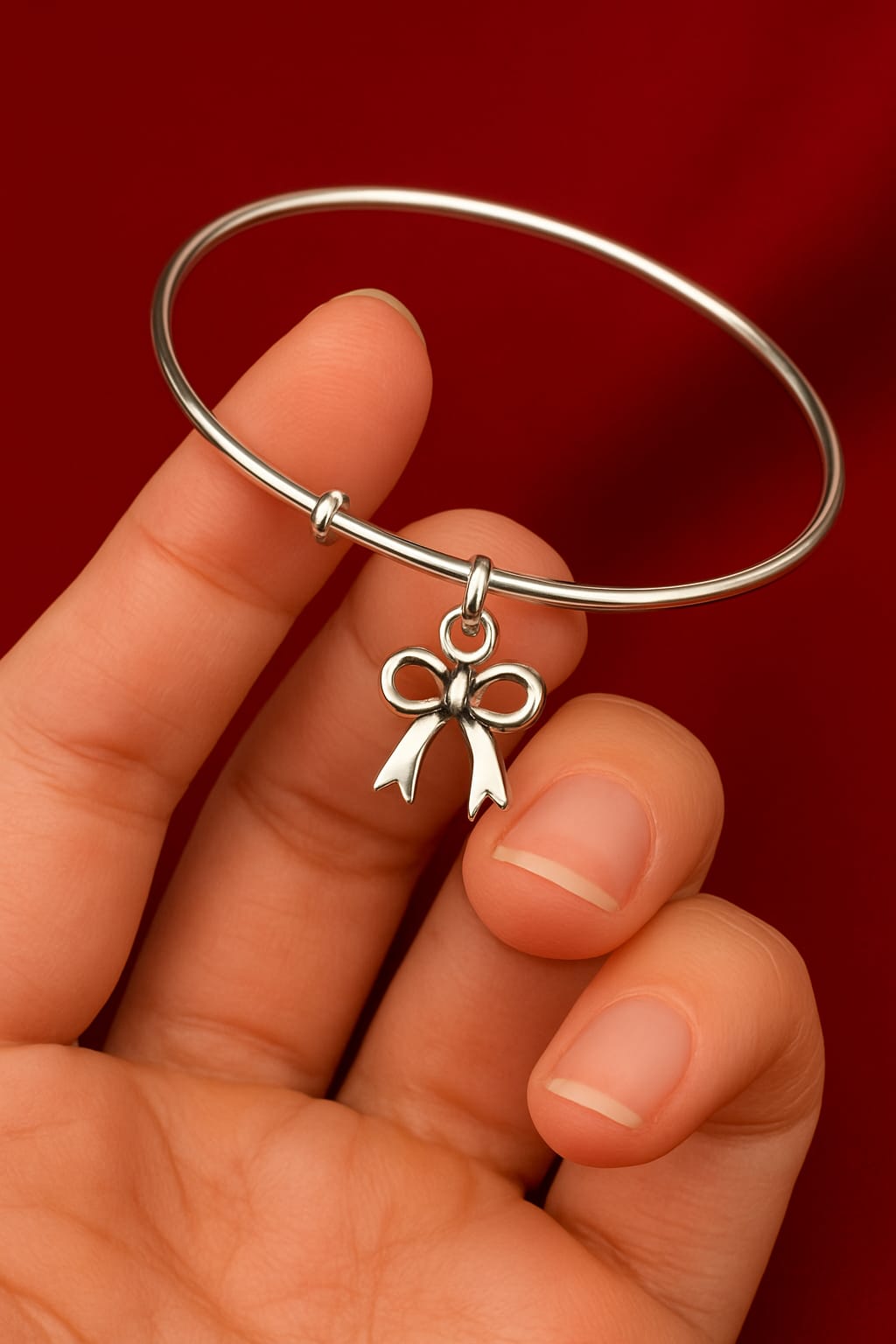 Modern Bow Charm Bracelet